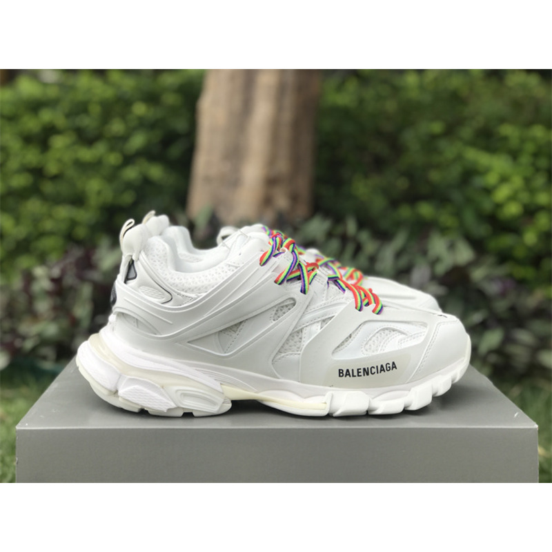 Ba*len*cia*ga track sneaker multicolor laces white