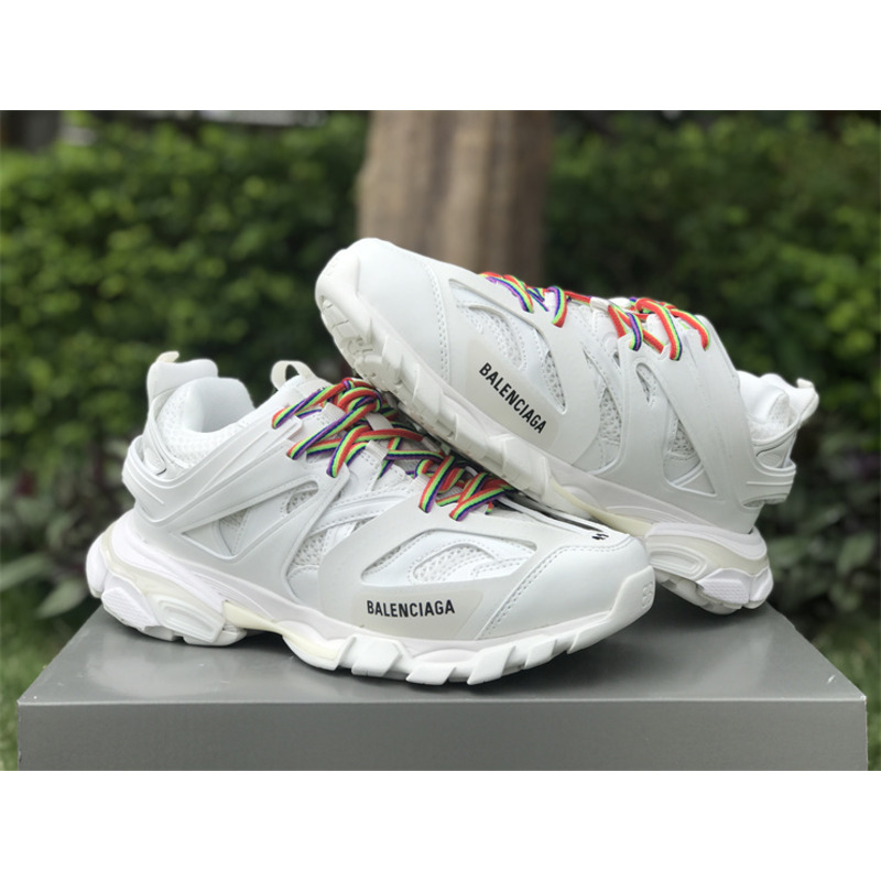 Ba*len*cia*ga track sneaker multicolor laces white