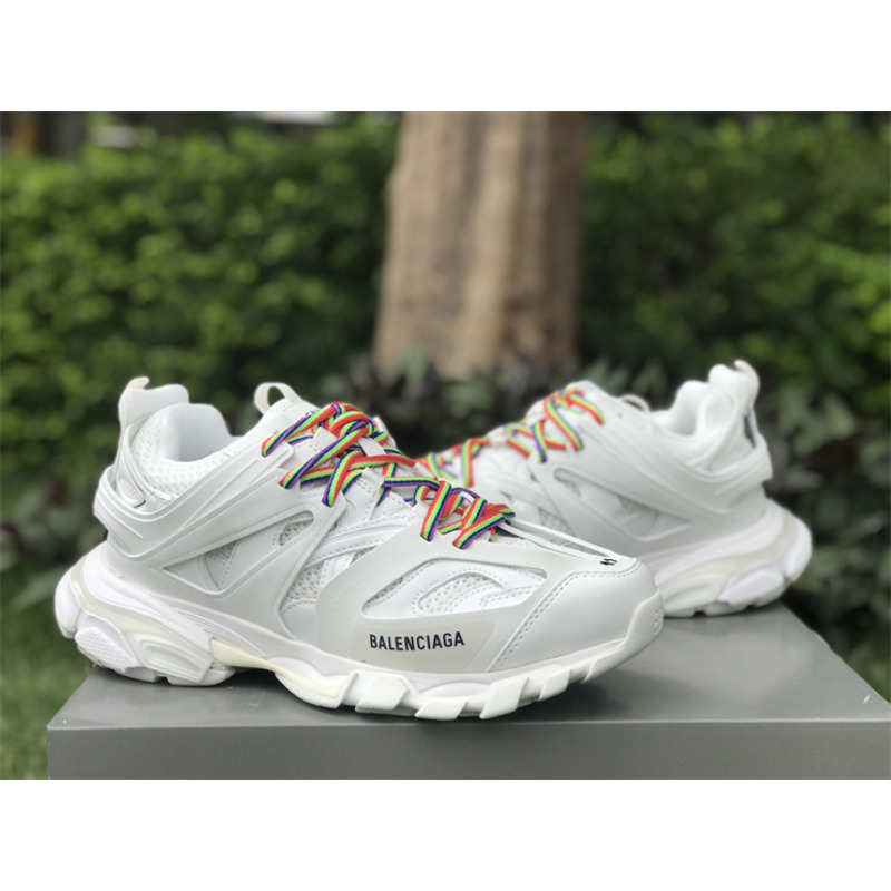 Ba*len*cia*ga track sneaker multicolor laces white