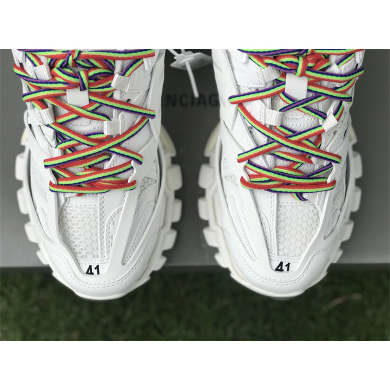 Ba*len*cia*ga track sneaker multicolor laces white