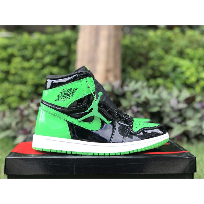 Nike Air Jordan 1 High Retro OG Patent Black Green