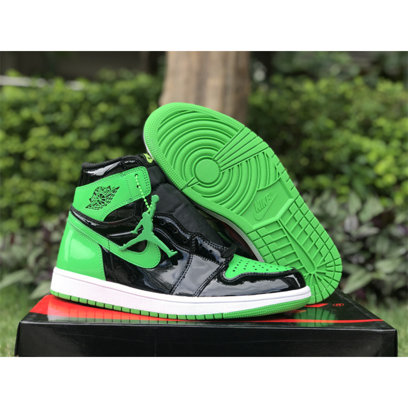 Nike Air Jordan 1 High Retro OG Patent Black Green