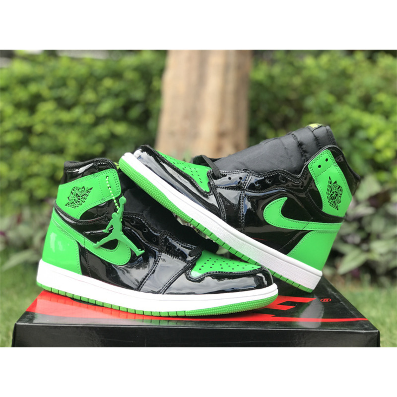 Nike Air Jordan 1 High Retro OG Patent Black Green