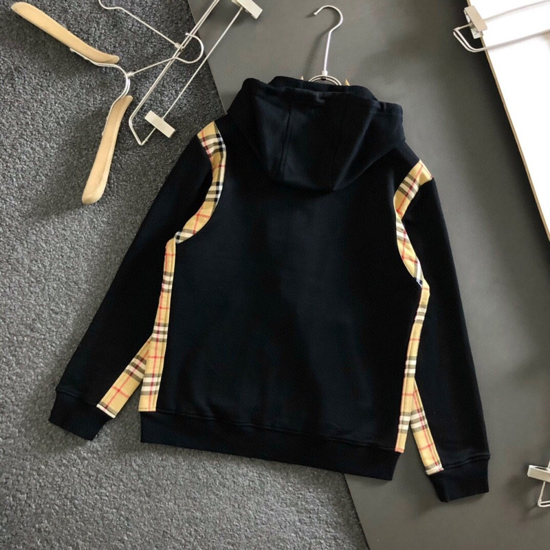 B**rry side check stripe hoodie