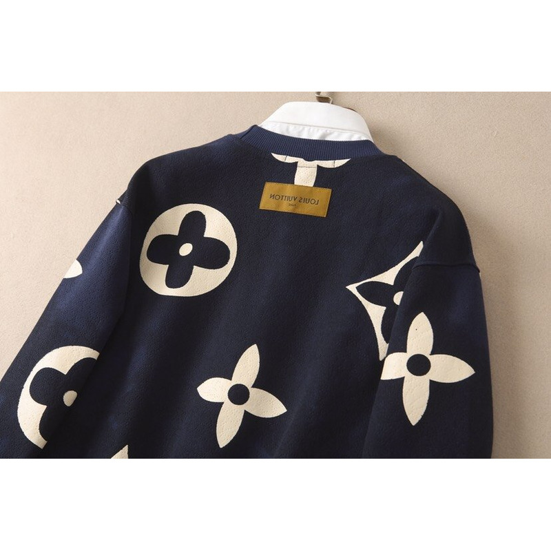 l**is V*t*n monogram sweatshirt blue