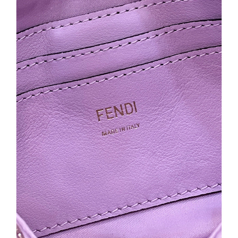 F**di mini baguette 1997 leather and sequinned bag purple