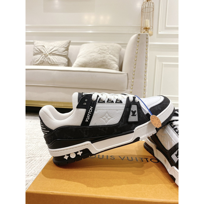 l**is V*t*n monogram lv trainer sneaker black