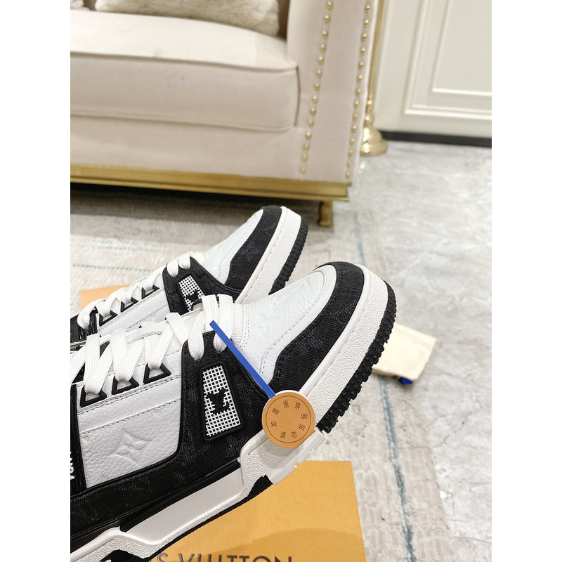 l**is V*t*n monogram lv trainer sneaker black