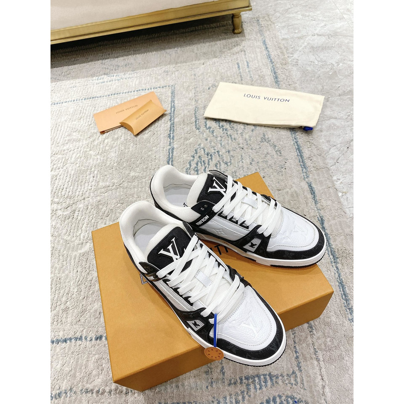 l**is V*t*n monogram lv trainer sneaker black