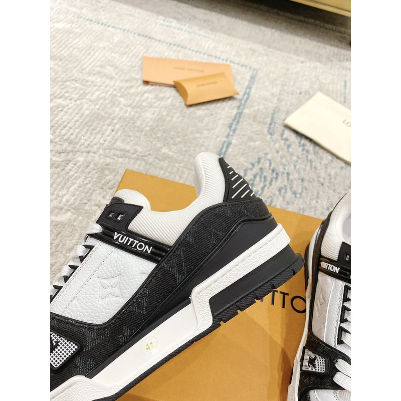 l**is V*t*n monogram lv trainer sneaker black