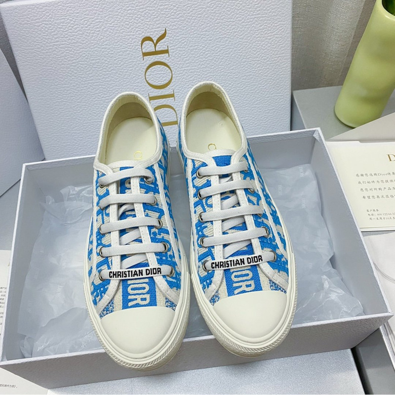 D*or walk''n''D*or oblique embroidered cotton sneaker blue