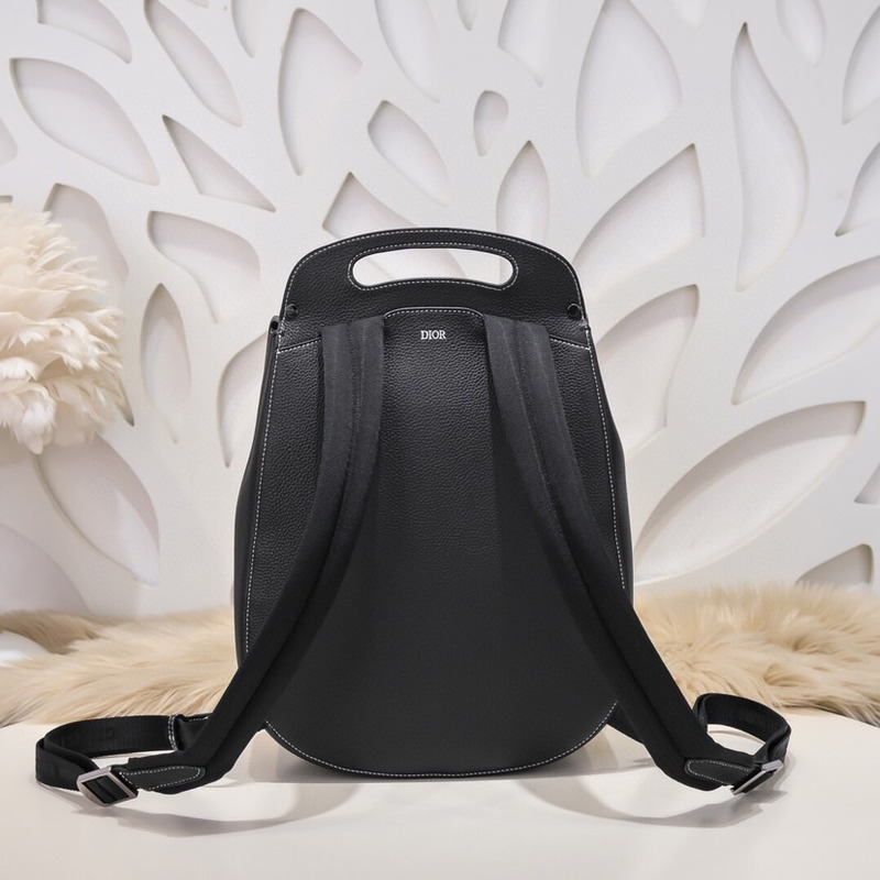 D*or gallop grained calfskin backpack black