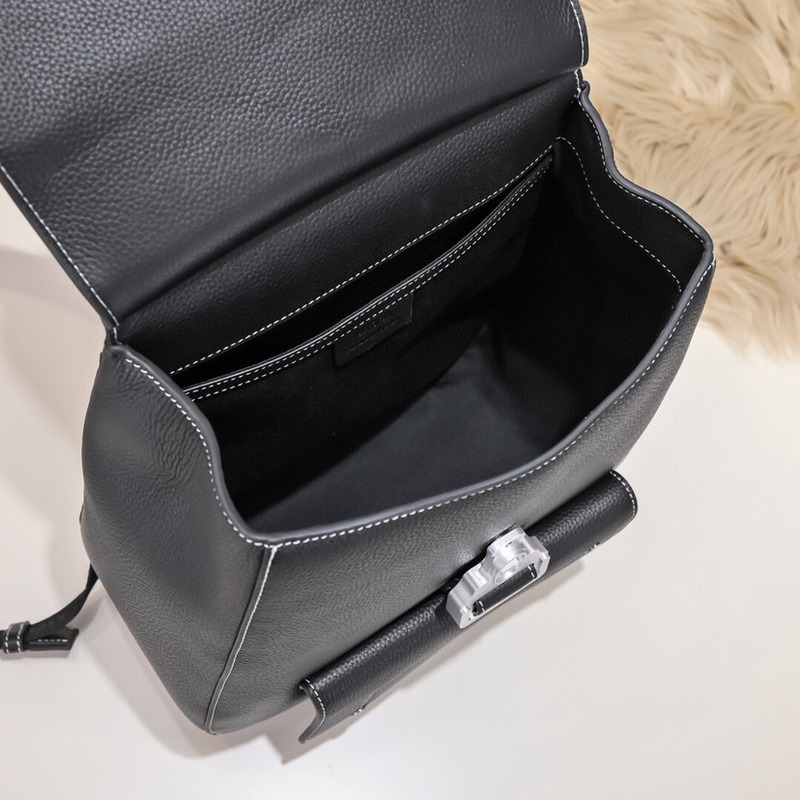 D*or gallop grained calfskin backpack black