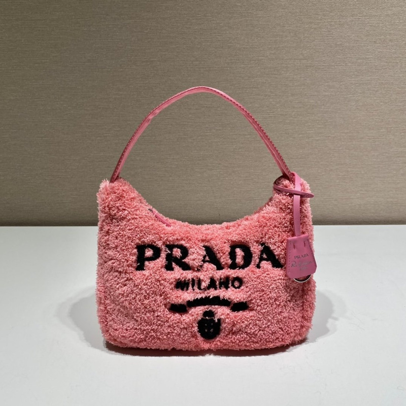 Pra*a re-edition 2000 terry mini bag petal pink