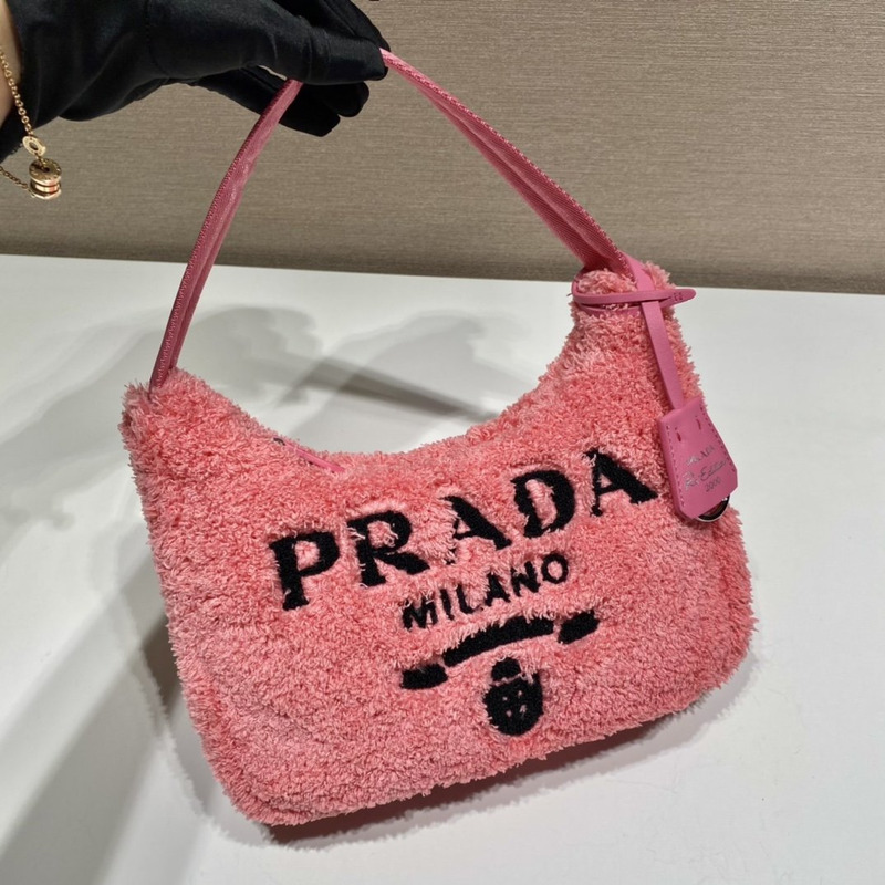 Pra*a re-edition 2000 terry mini bag petal pink