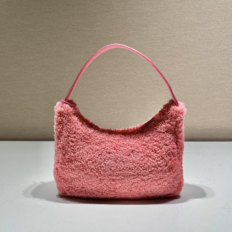 Pra*a re-edition 2000 terry mini bag petal pink