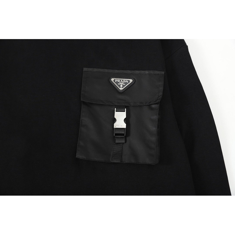 Pra*a wool and re-nylon sweater black