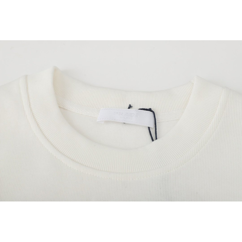 Pra*a wool and re-nylon sweater white