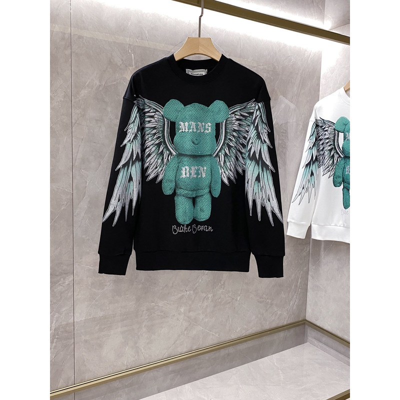 Edition Bear Hotfix Rhinestone Sweatshirt Black