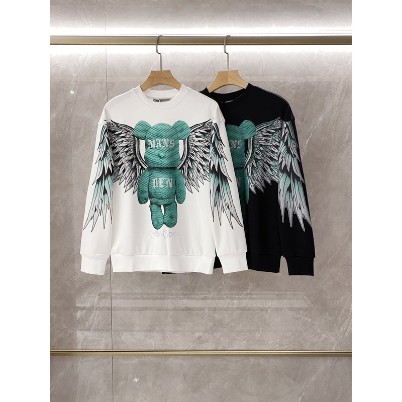 Edition Bear Hotfix Rhinestone Sweatshirt White