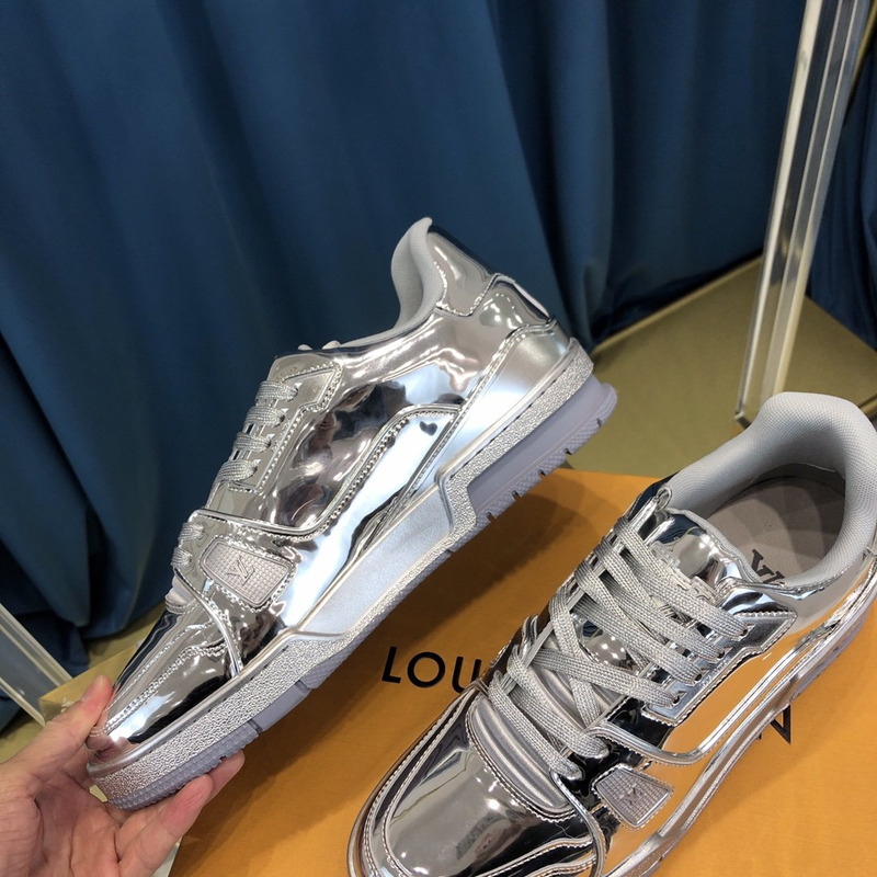 l**is V*t*n silver mirror sneaker