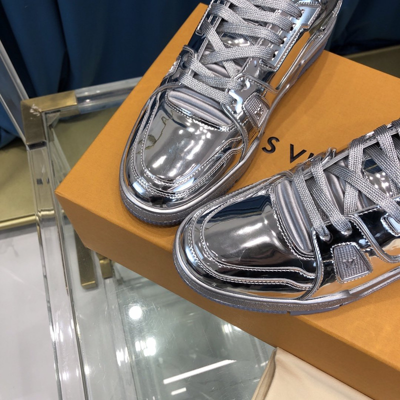 l**is V*t*n silver mirror sneaker