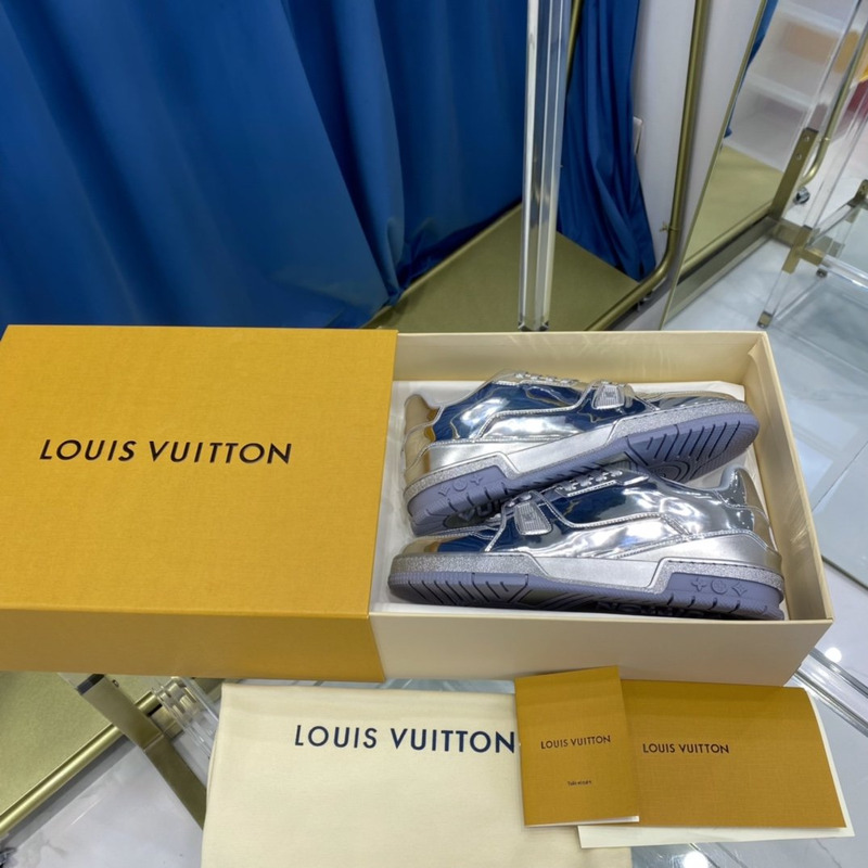 l**is V*t*n silver mirror sneaker