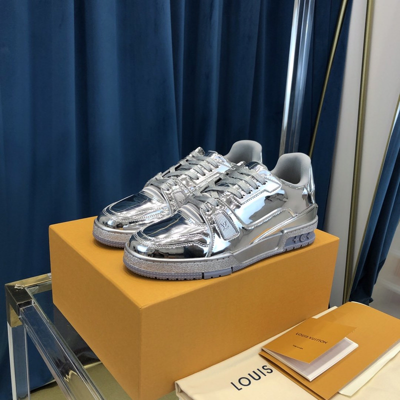 l**is V*t*n silver mirror sneaker