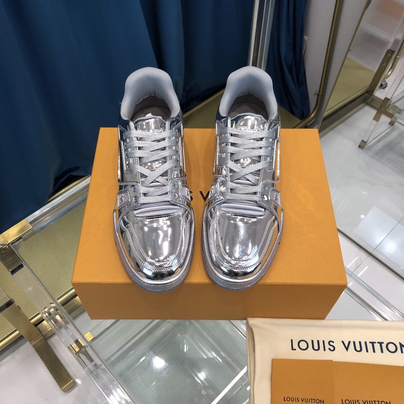 l**is V*t*n silver mirror sneaker