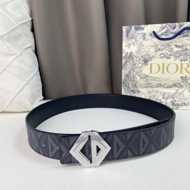 D*or black cd diamond canvas and smooth calfskin silver