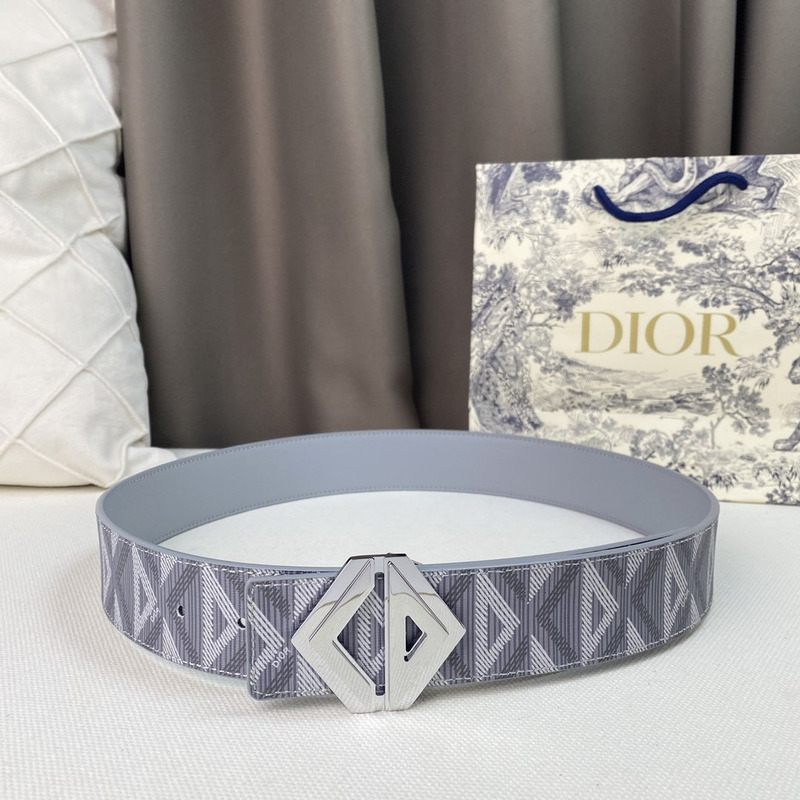 D*or gray cd diamond canvas and smooth calfskin silver