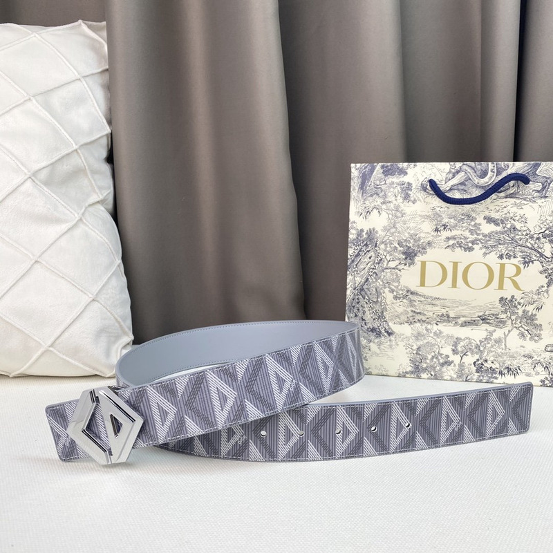 D*or gray cd diamond canvas and smooth calfskin silver