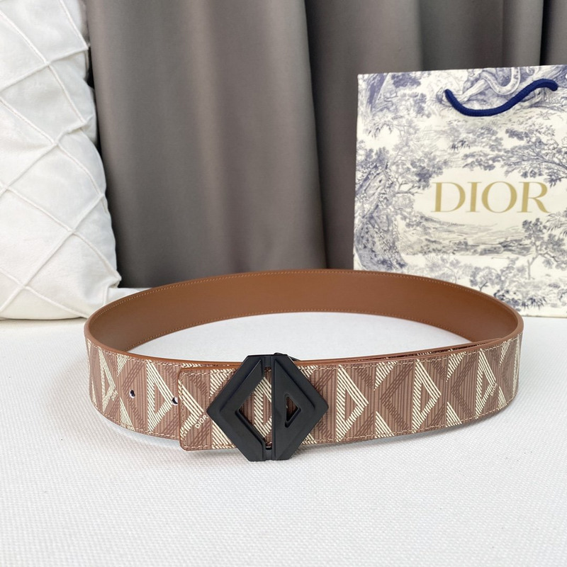 D*or brown cd diamond canvas and smooth calfskin black