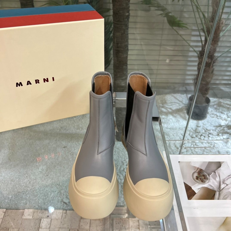 Marni Pablo Chelsea Boots Grey