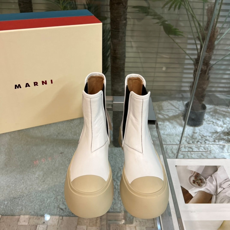 Marni Pablo Chelsea Boots White