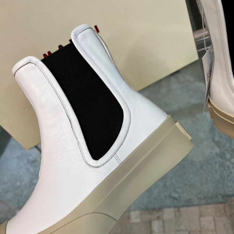 Marni Pablo Chelsea Boots White