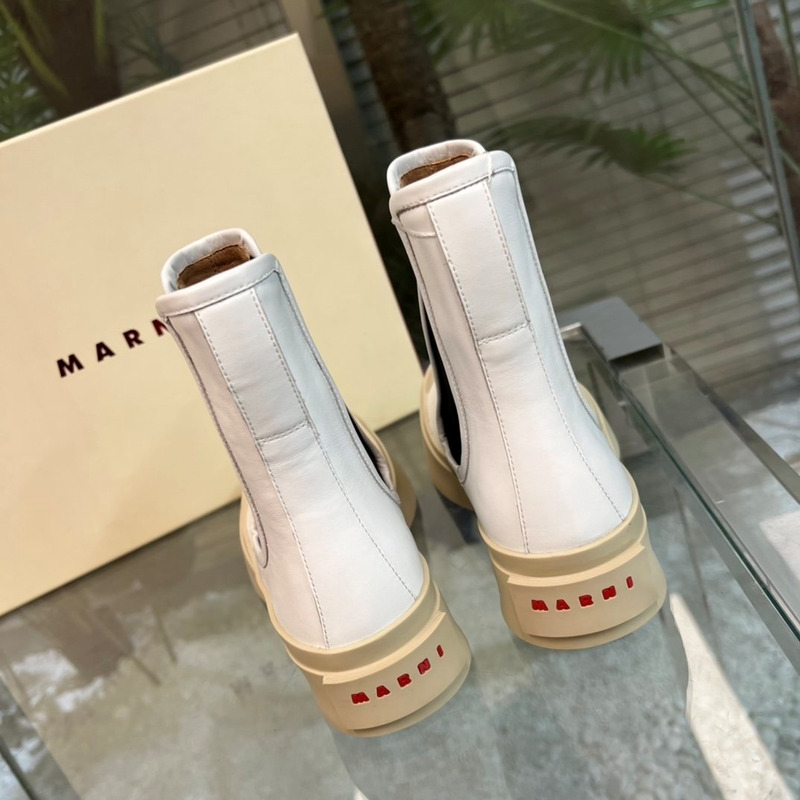 Marni Pablo Chelsea Boots White