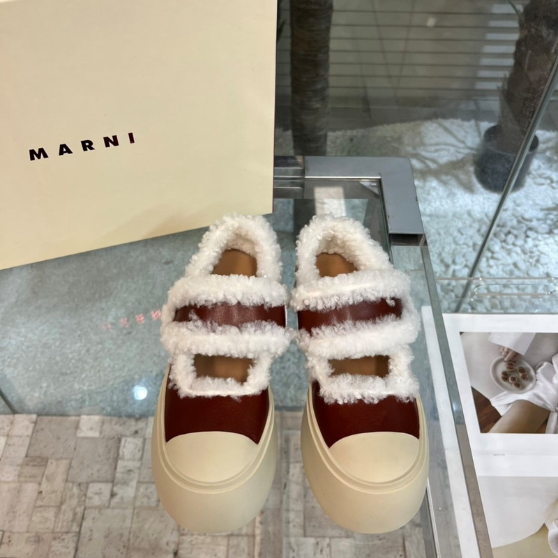 Marni Pablo Mary Jane Sneaker Burgundy