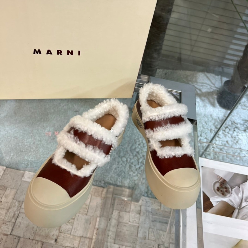 Marni Pablo Mary Jane Sneaker Burgundy