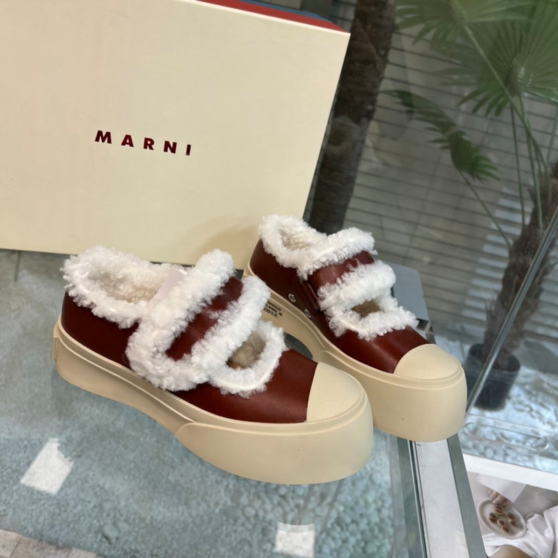 Marni Pablo Mary Jane Sneaker Burgundy