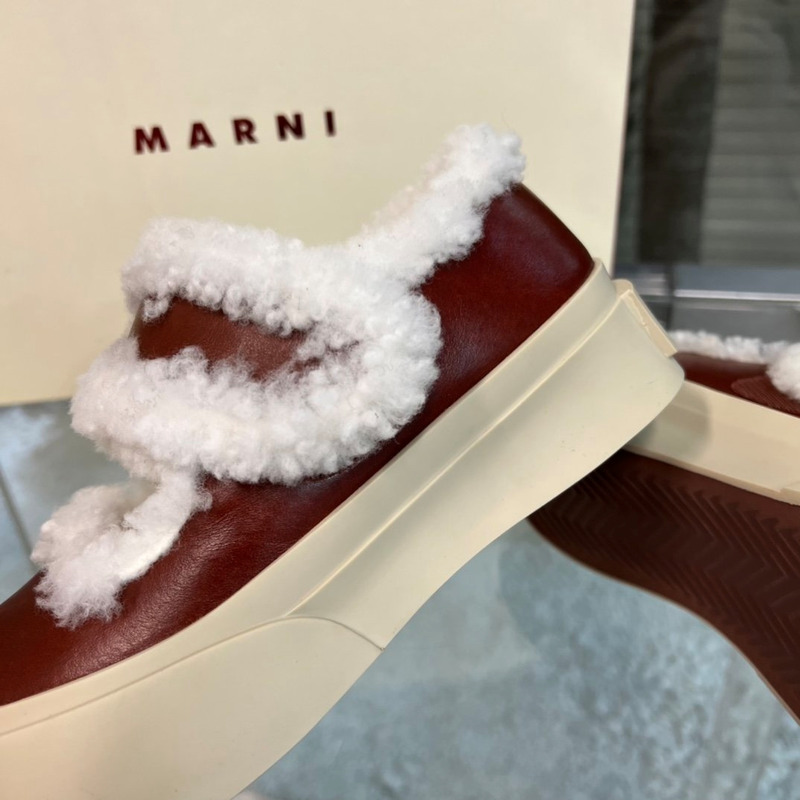 Marni Pablo Mary Jane Sneaker Burgundy