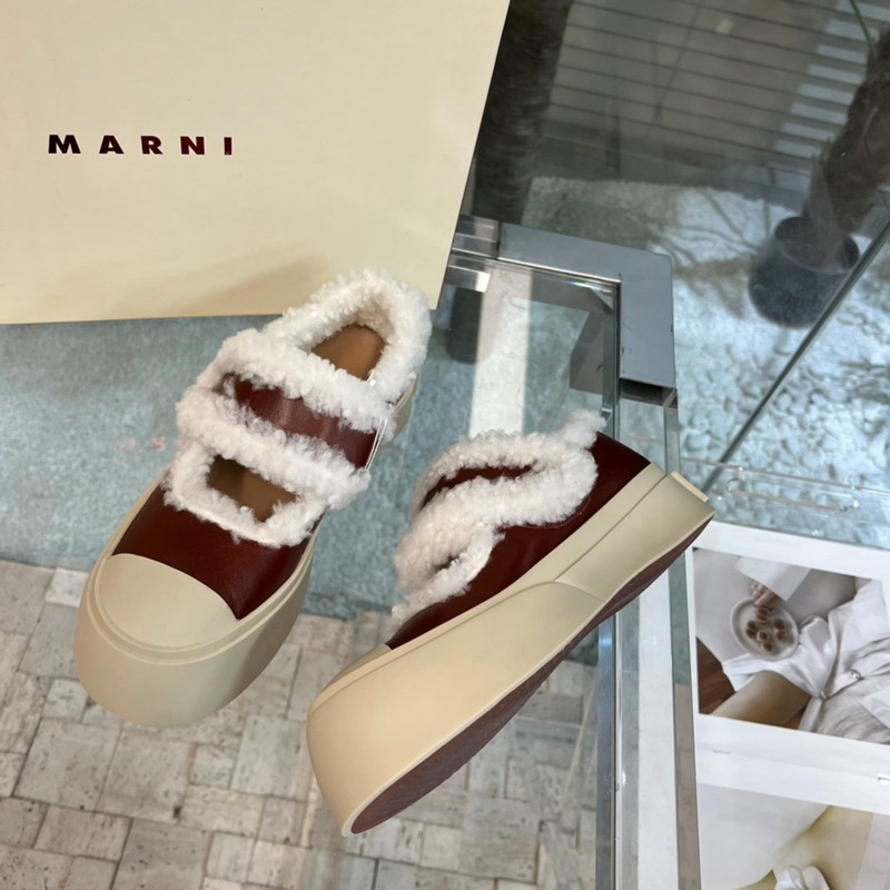 Marni Pablo Mary Jane Sneaker Burgundy