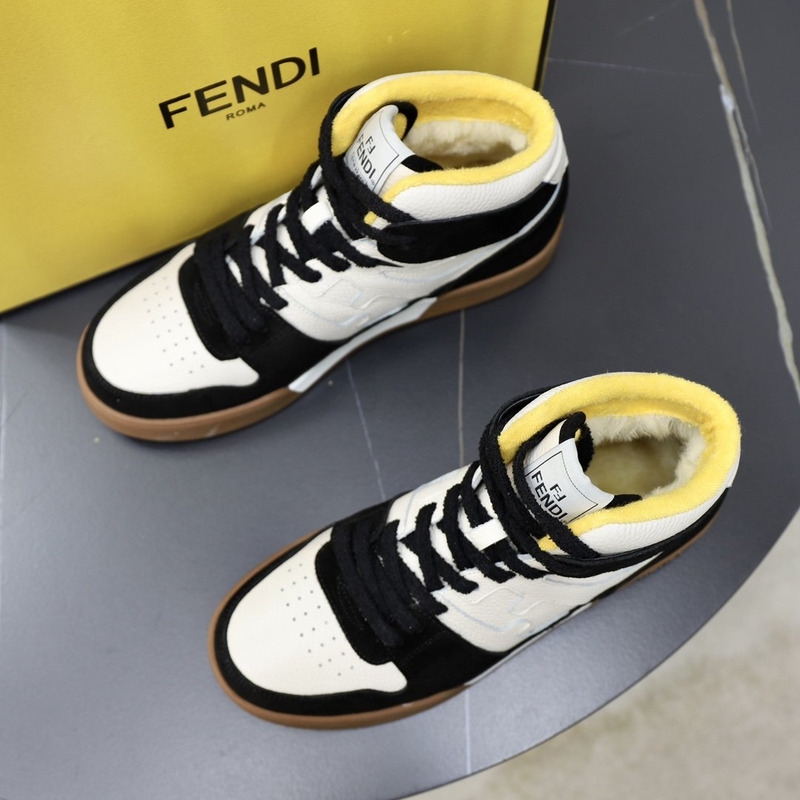 F**di match sneakers black brown