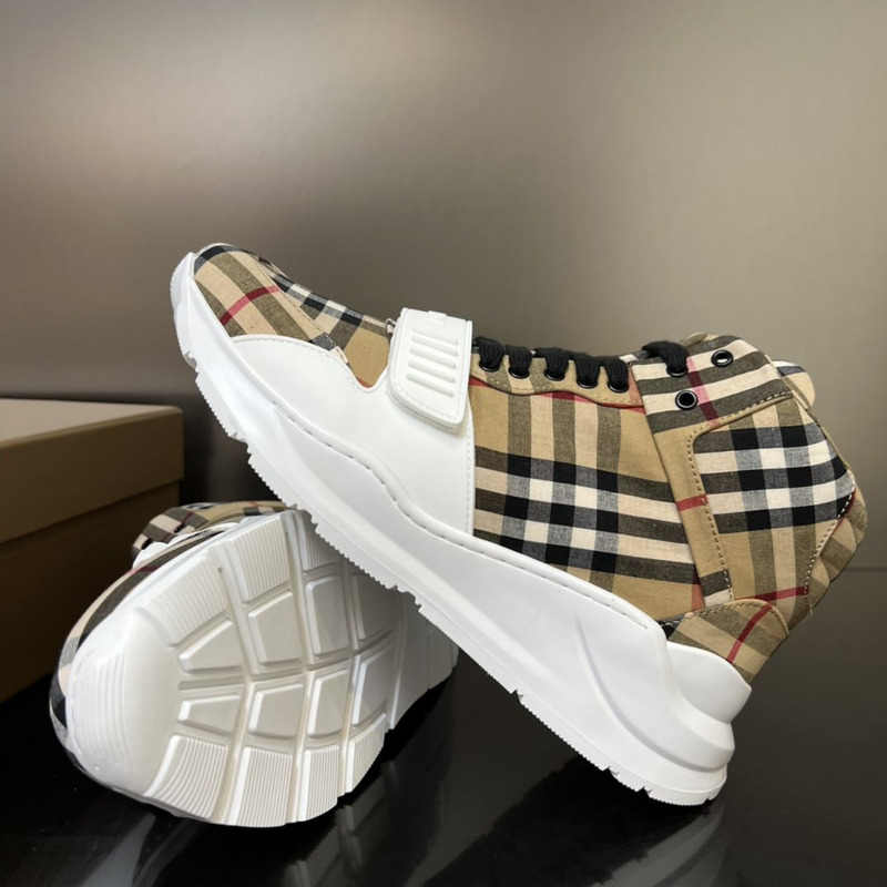 B**rry vintage check cotton sneakers