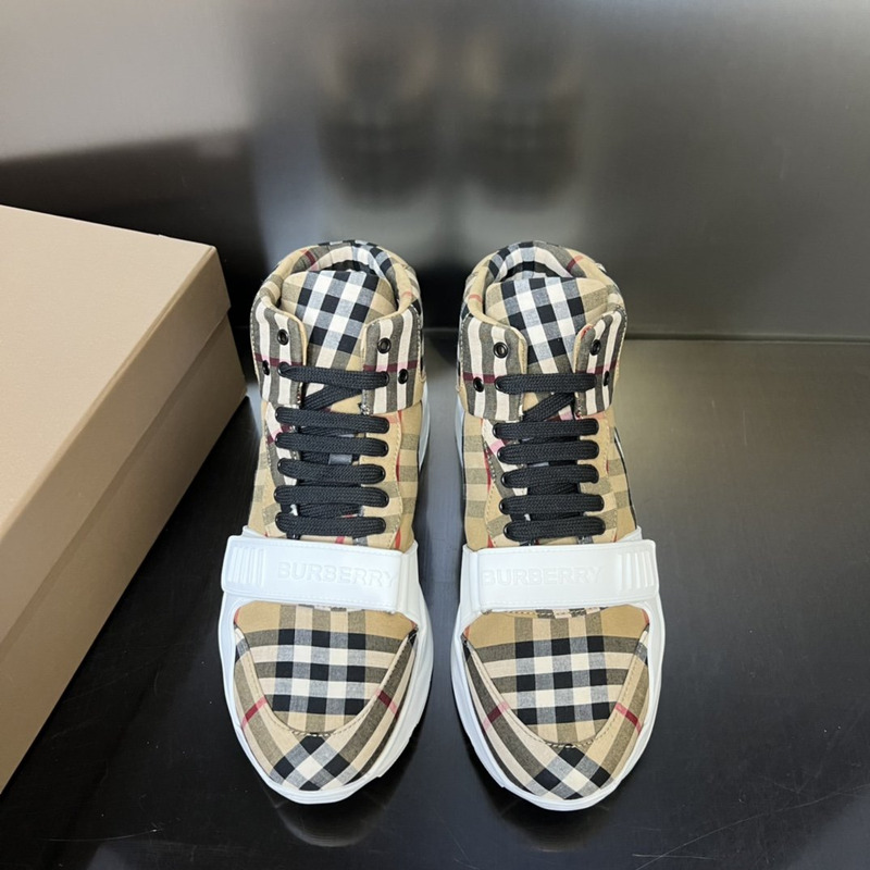 B**rry vintage check cotton sneakers