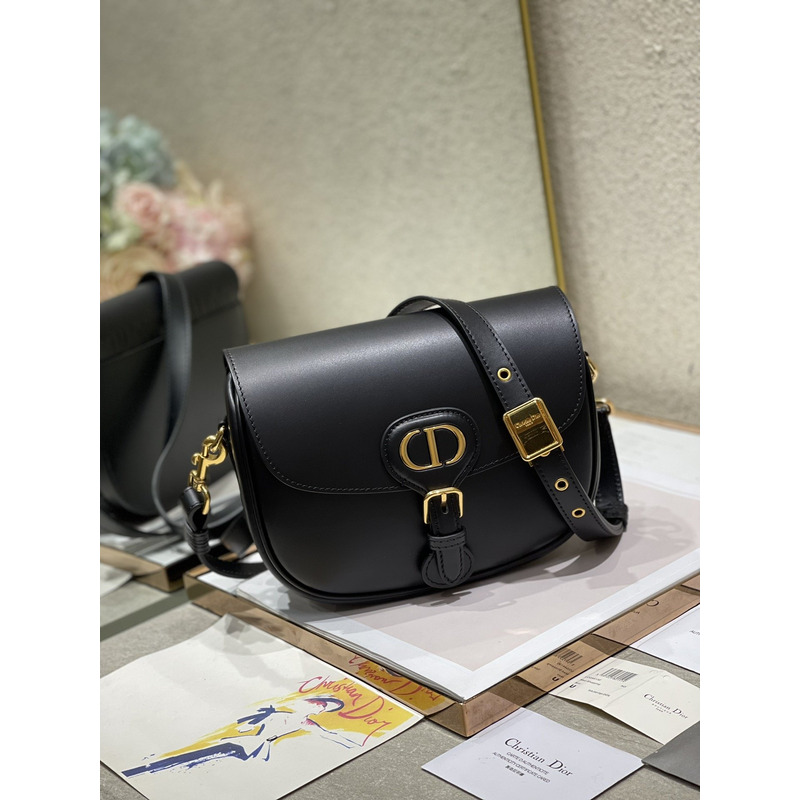 D*or meidum D*or bobby bag black box calfskin