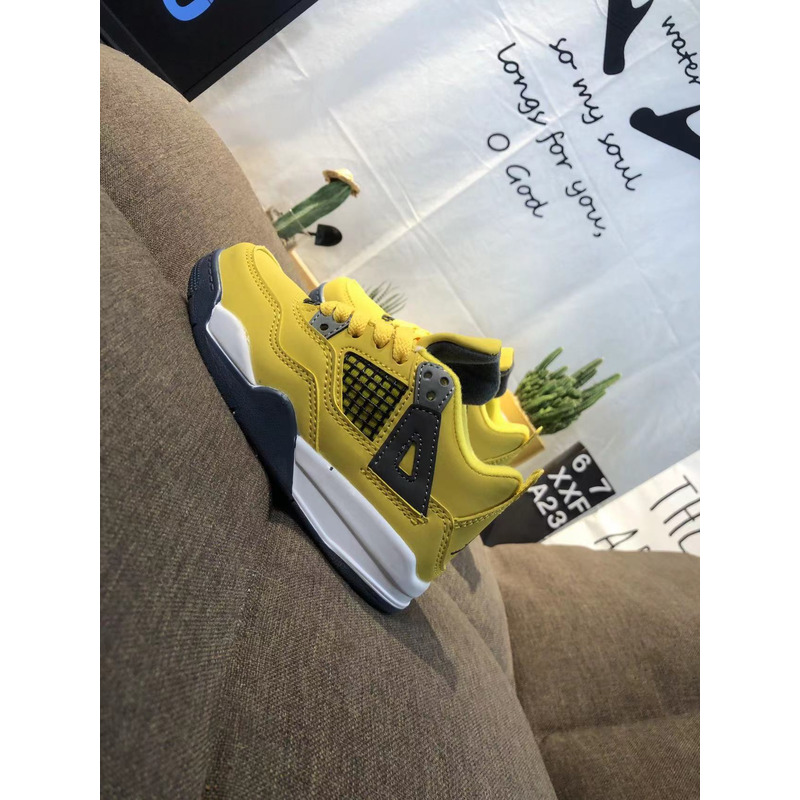 Jordan 4 Retro Lighting Yellow Kids Sneaker