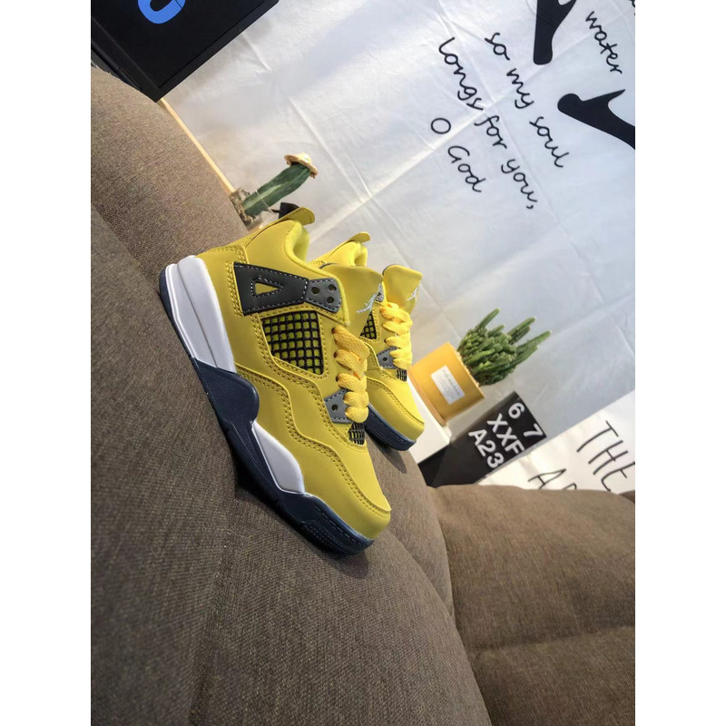 Jordan 4 Retro Lighting Yellow Kids Sneaker