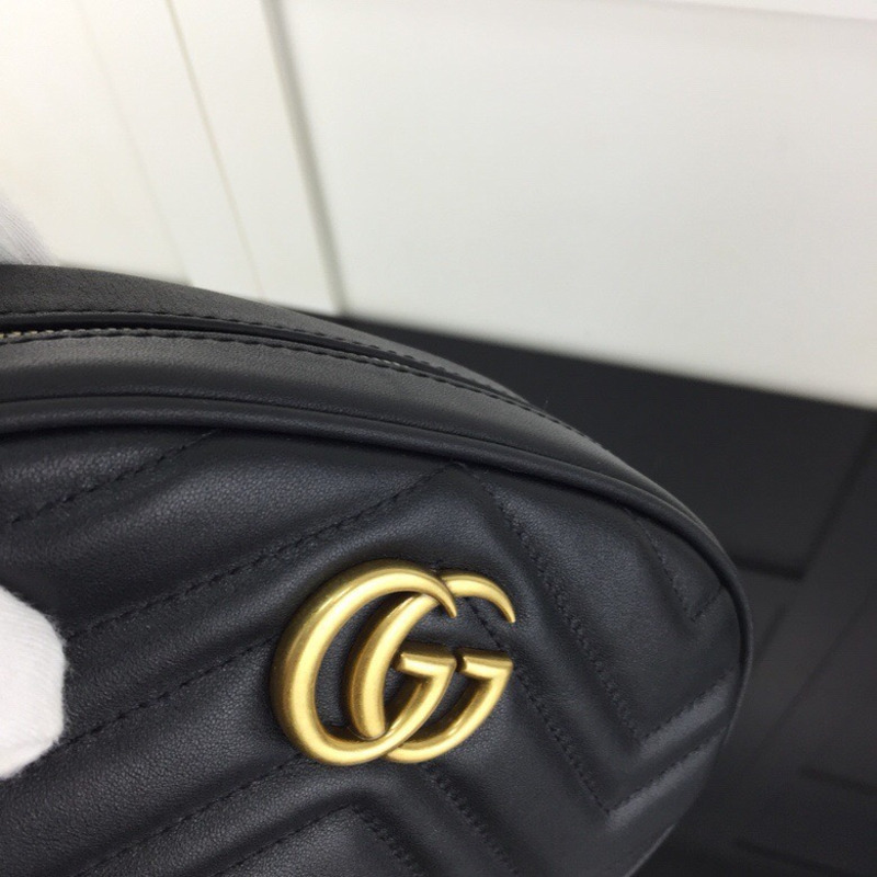 G*u*i gg marmont matelasse belt bag black