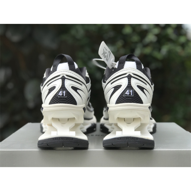 Ba*len*cia*ga x-pander wedge sneakers in white & black